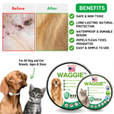 Furtail | Dog and Cat Flea and Tick Collar Natural Water-Resistant Adjustable