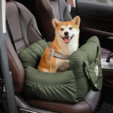 Nestara | Dog Car Seat Bed Cotton with Adjustable Safety Harness, 8 Colors