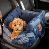 Nestara | Dog Car Seat Bed Cotton with Adjustable Safety Harness, 8 Colors