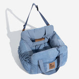 Nestara | Dog Car Seat Bed Cotton with Adjustable Safety Harness, 8 Colors
