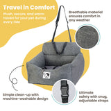Pawtastic | Dog Car Seat Breathable Machine Washable Adjustable Fit