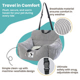 Pawtastic | Dog Car Seat Breathable Machine Washable Adjustable Fit