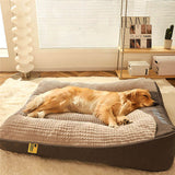 Velkora | Dog Bed Orthopedic Memory Foam with Raised Headrest, XL to 3XL