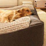 Velkora | Dog Bed Orthopedic Memory Foam with Raised Headrest, XL to 3XL