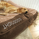 Velkora | Dog Bed Orthopedic Memory Foam with Raised Headrest, XL to 3XL