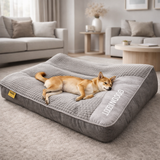 Velkora | Dog Bed Orthopedic Memory Foam with Raised Headrest, XL to 3XL