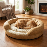 Snuggly Round Dog Bed lifestyle 1